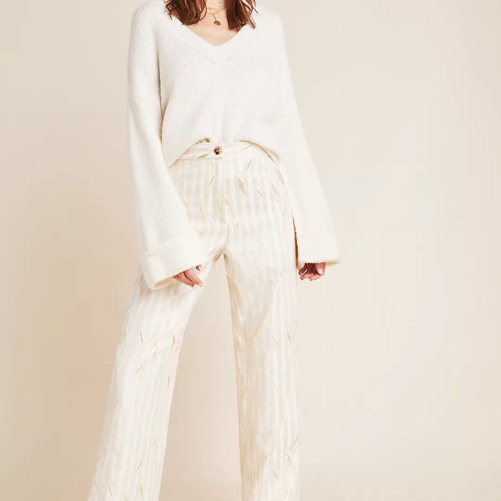 Anthropologie Kelyn Striped Trousers